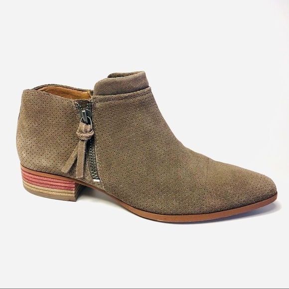 Bettye Suede Dual Zip Ankle Booties - Picture 1 of 14